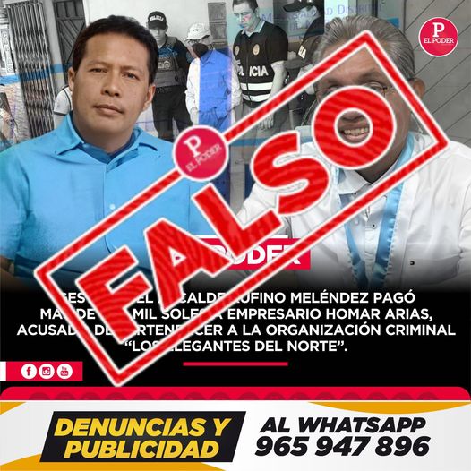 DE TENDENCIOSA CALIFICA ALCALDE DE MORALES INFORMACIÓN PUBLICADA POR EL DIARIO DIGITAL "EL PODER" 